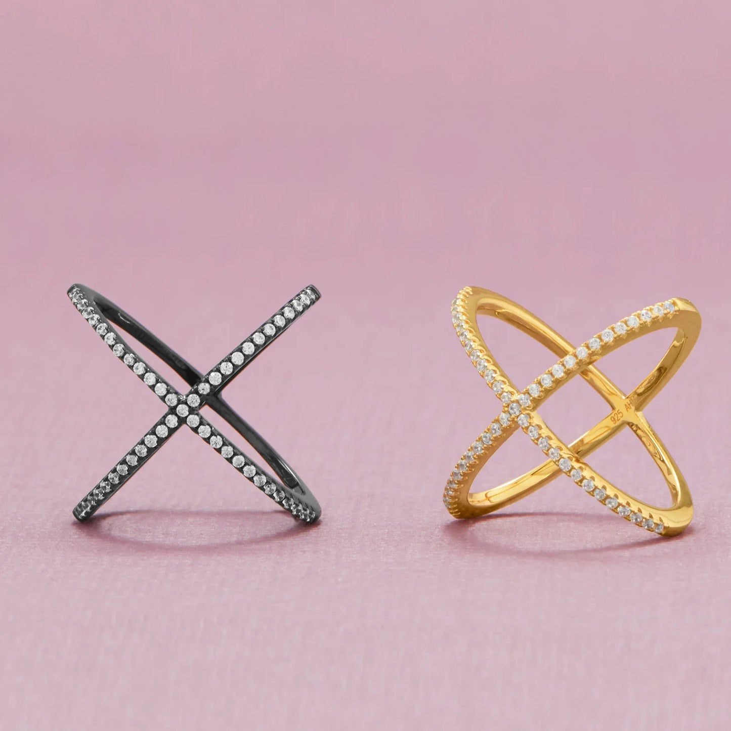 Criss Cross 'X' Ring - Gold