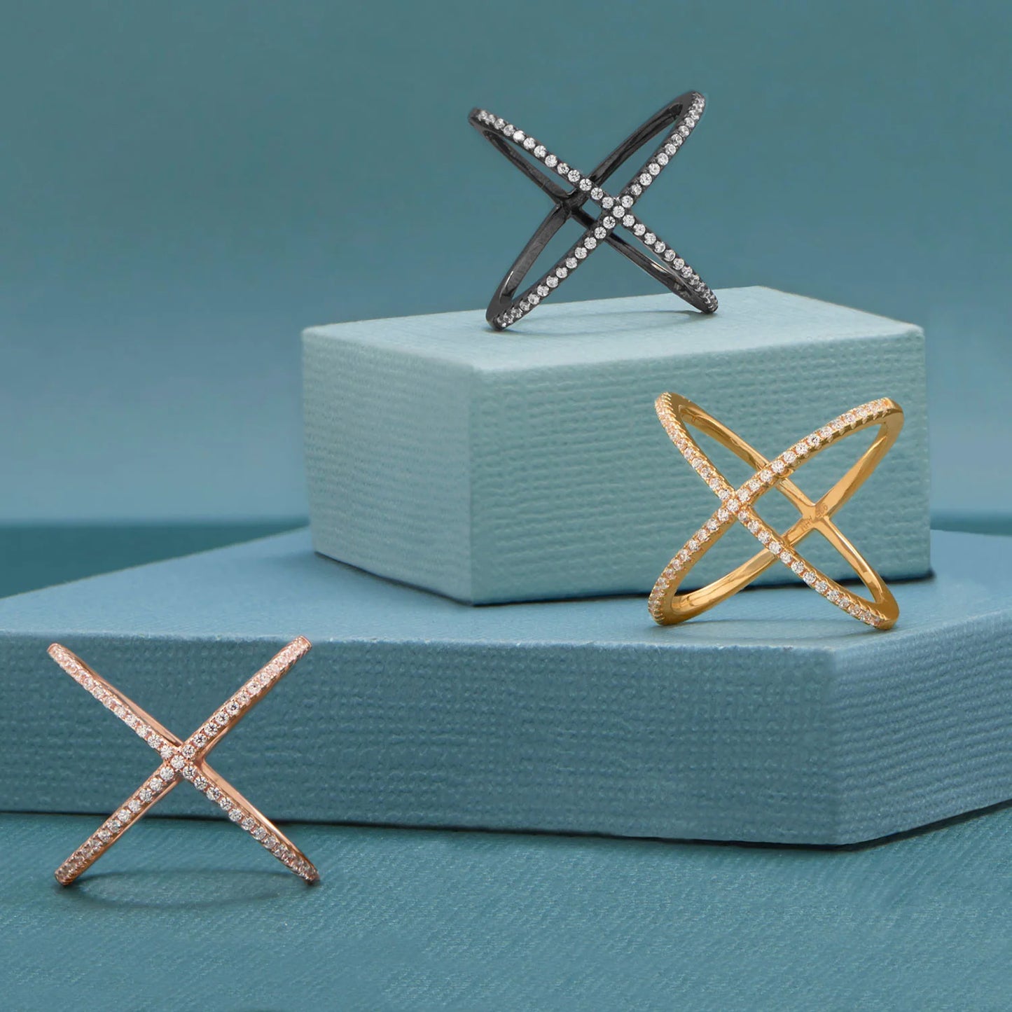 Criss Cross 'X' Ring - Gold