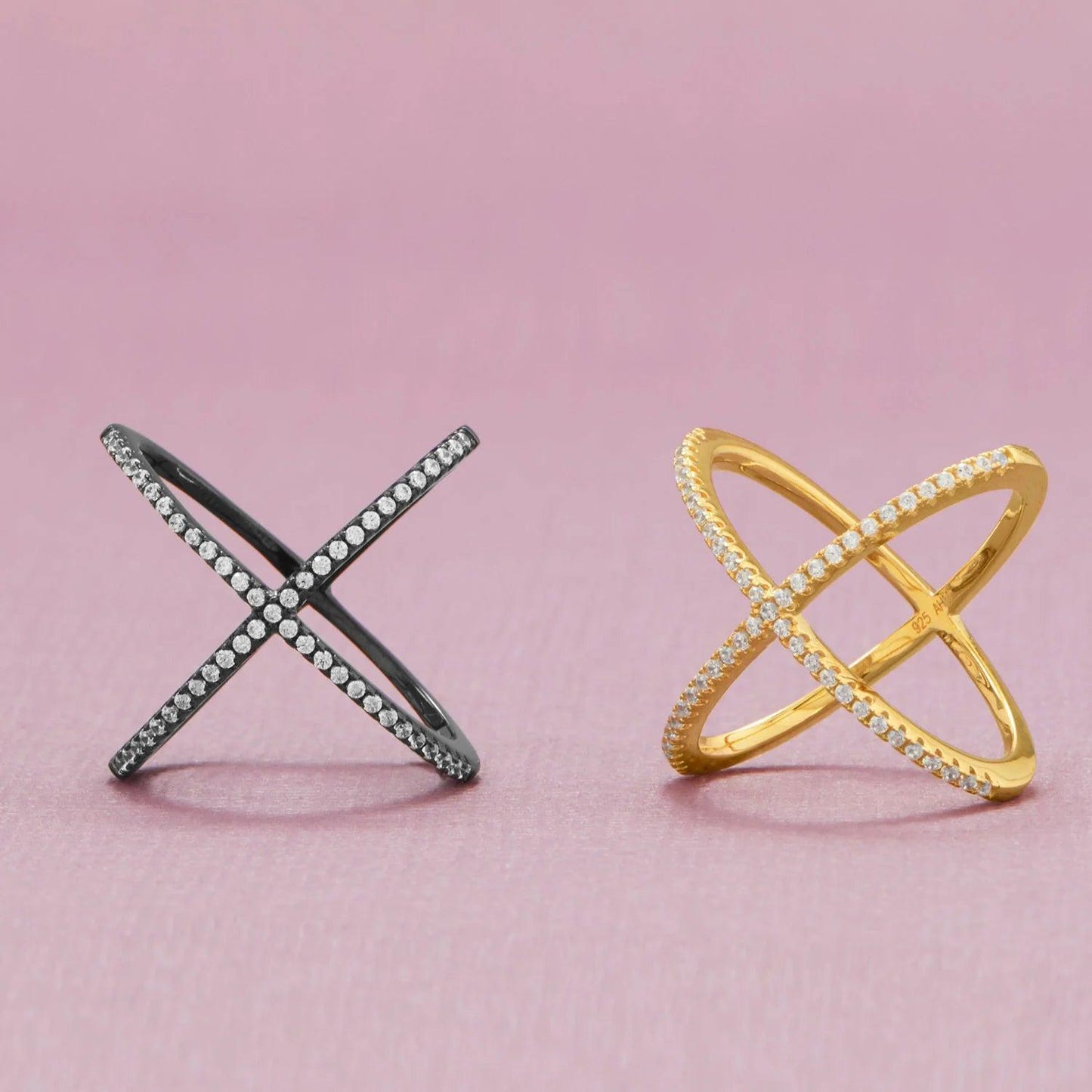 Criss Cross 'X' Ring - Gold