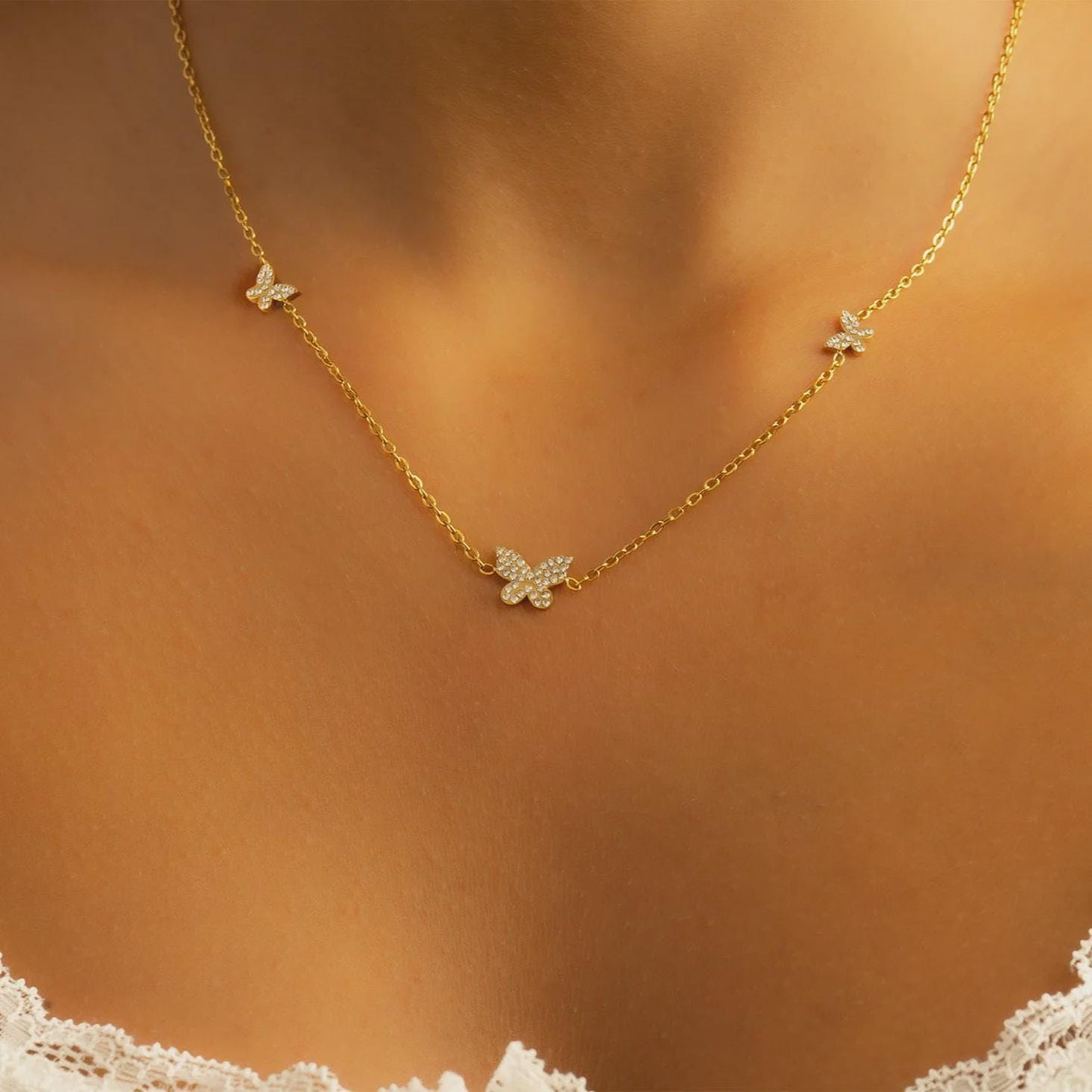 Butterfly Necklace 18K Gold