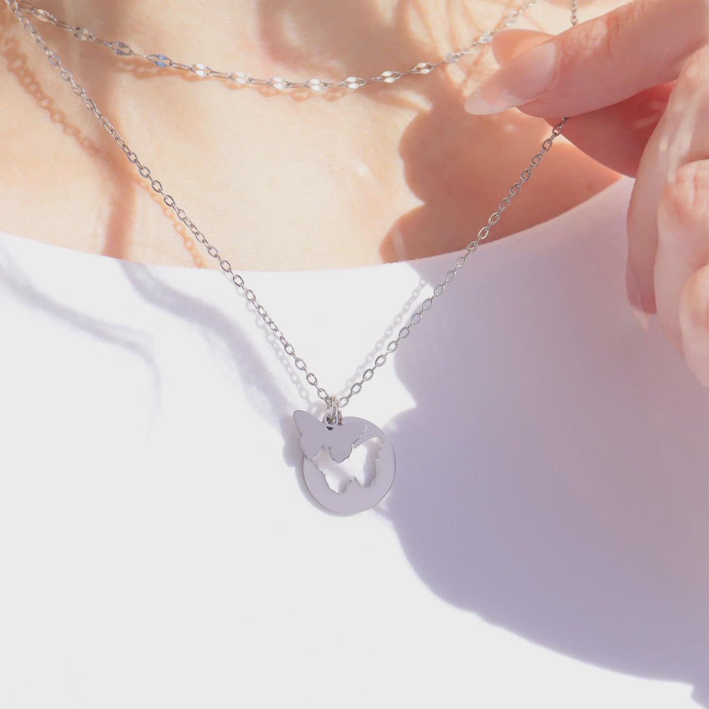Butterfly Cutout Necklace