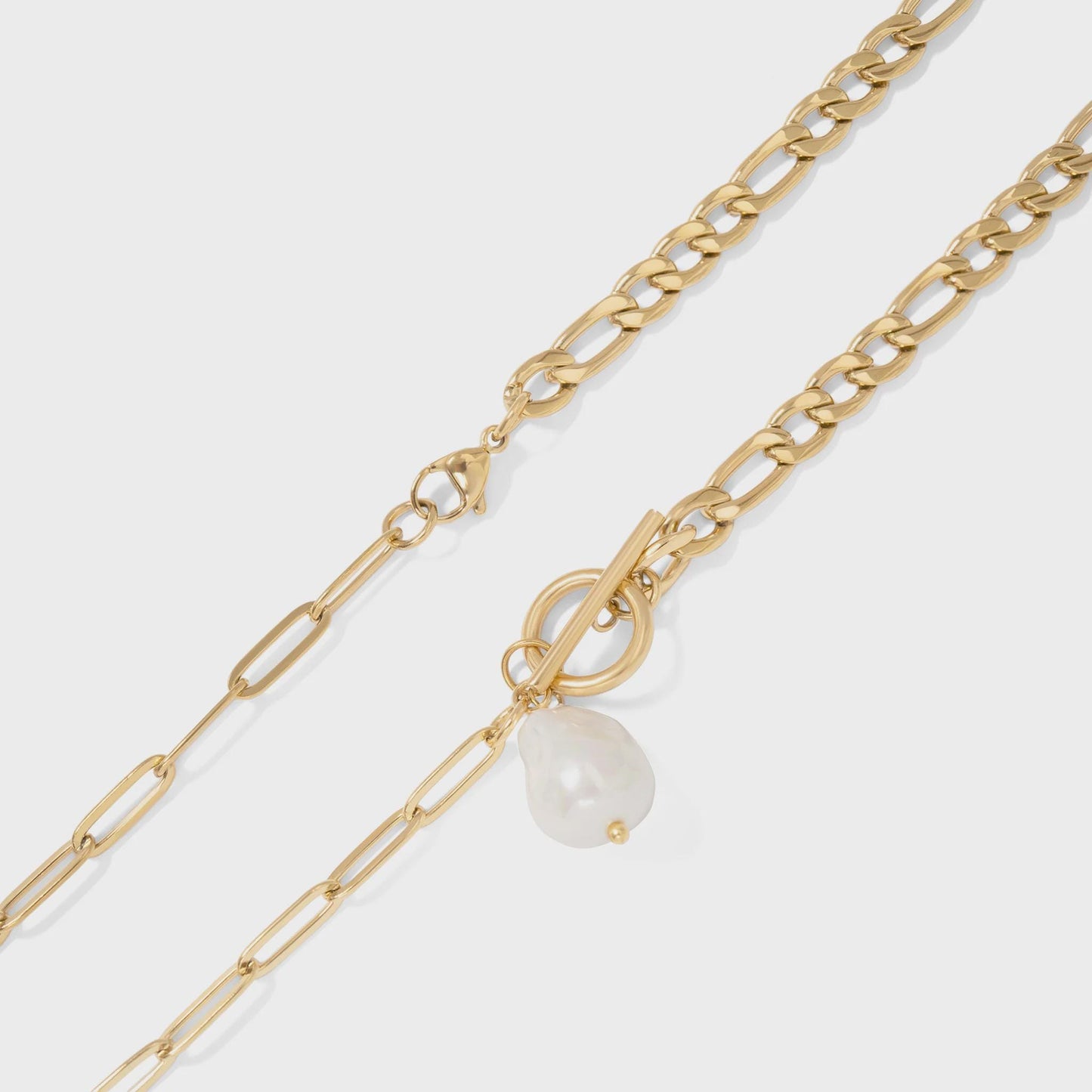 Carabiner Pearl Necklace