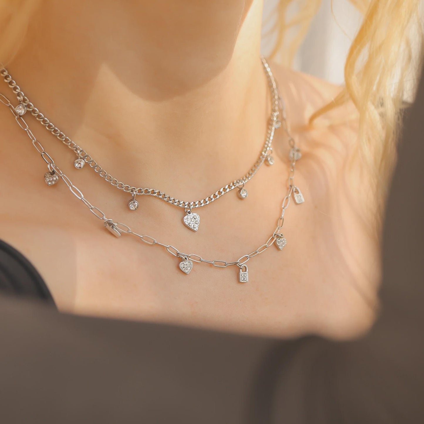 Convertible Heart & Lock Necklace