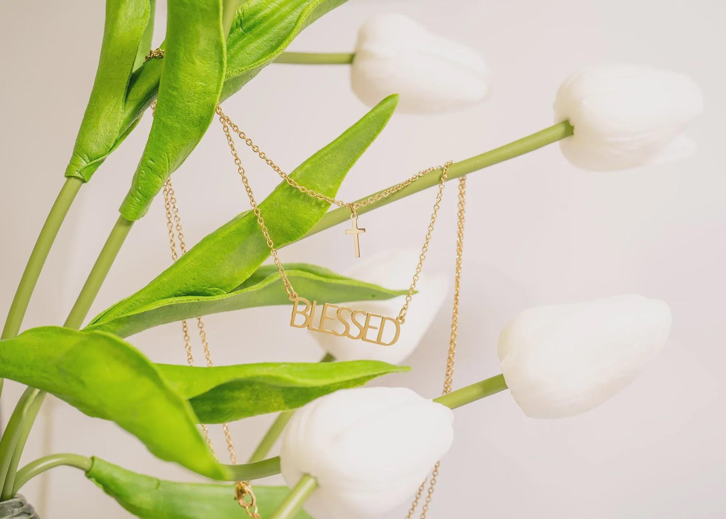 Blessed Cross Layered Necklace