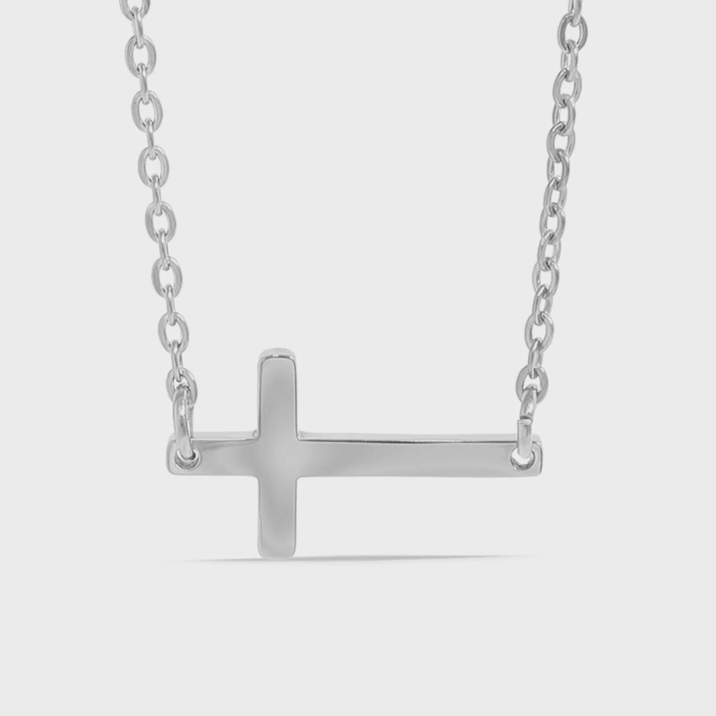 Horizontal Cross Necklace