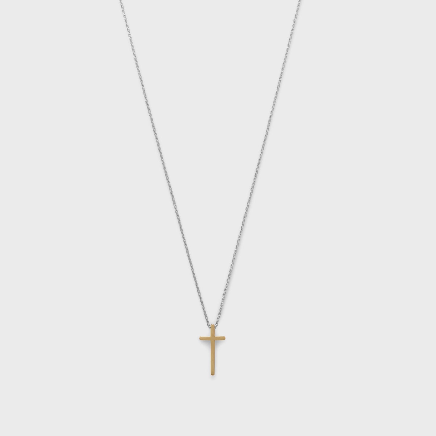 Two-Tone Cross Necklace
