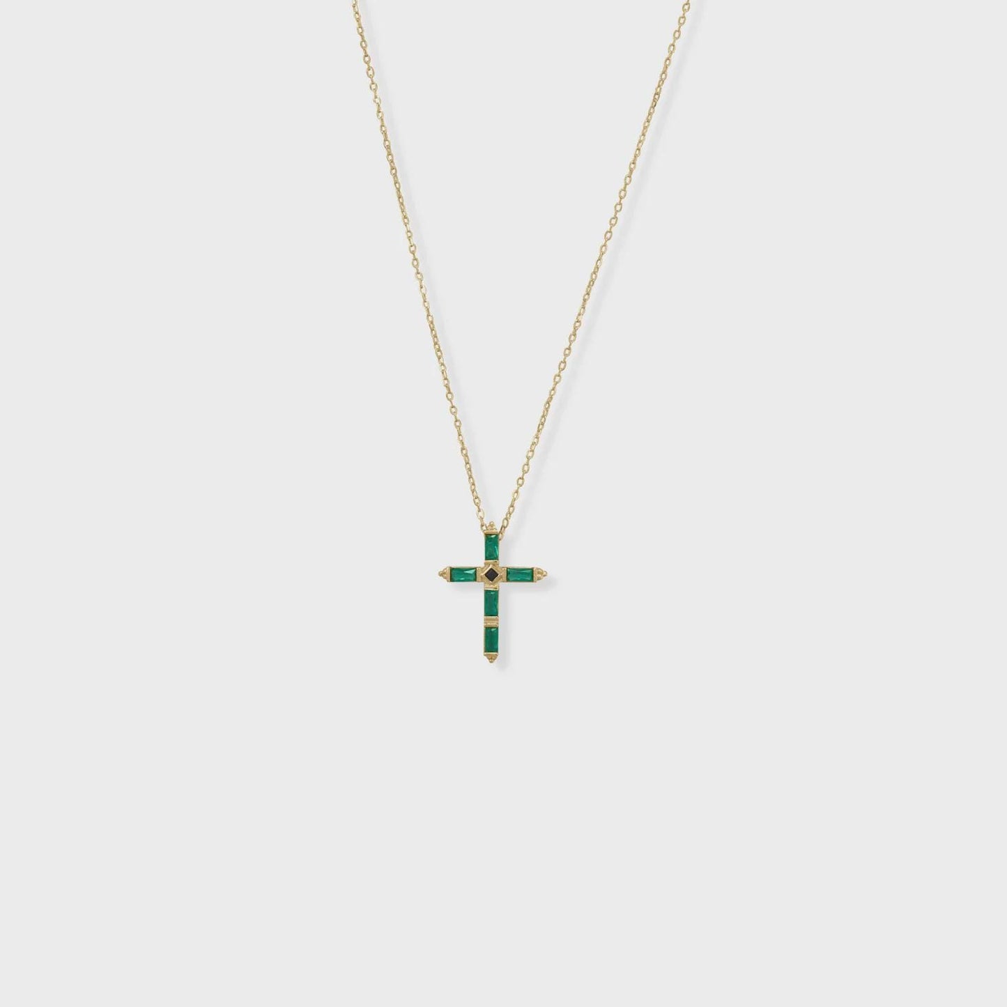 Baguette Cross Necklace