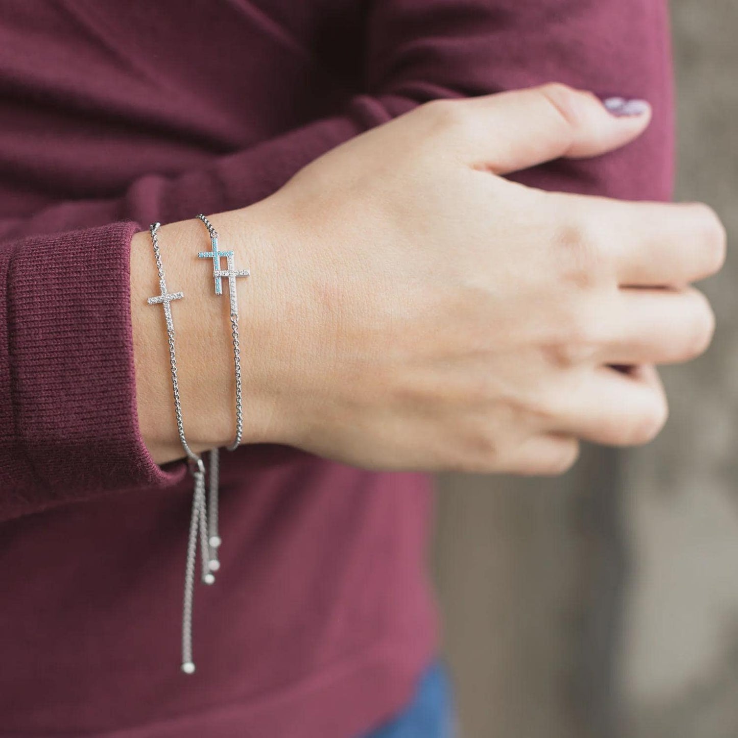 Adjustable Cross Bracelet