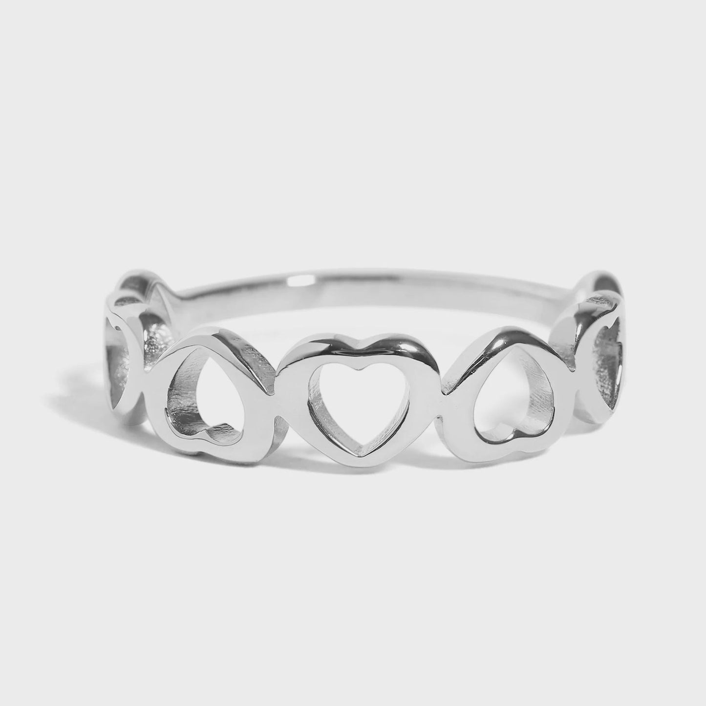 Alternating Hearts Stacking Ring