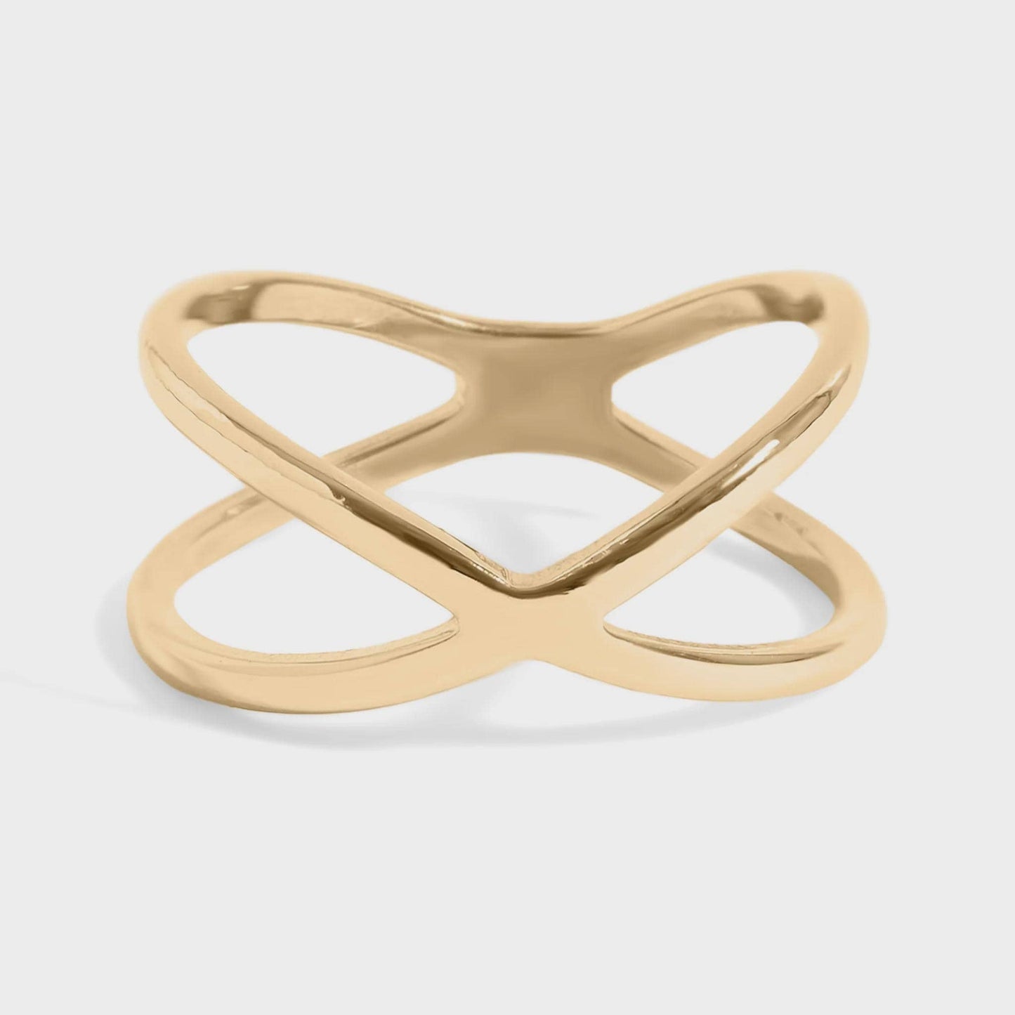 Atomic X Criss Cross Geometric Ring