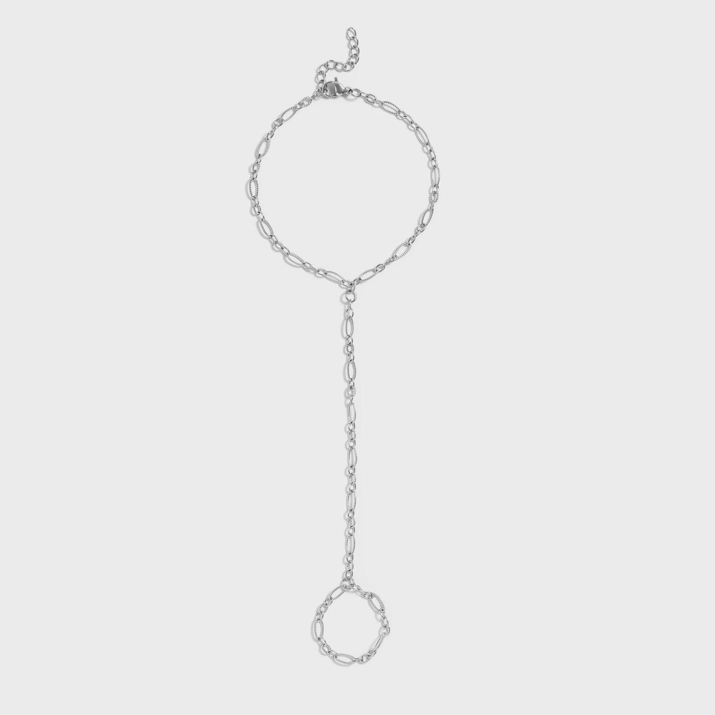 Hammered Oval Hand Chain