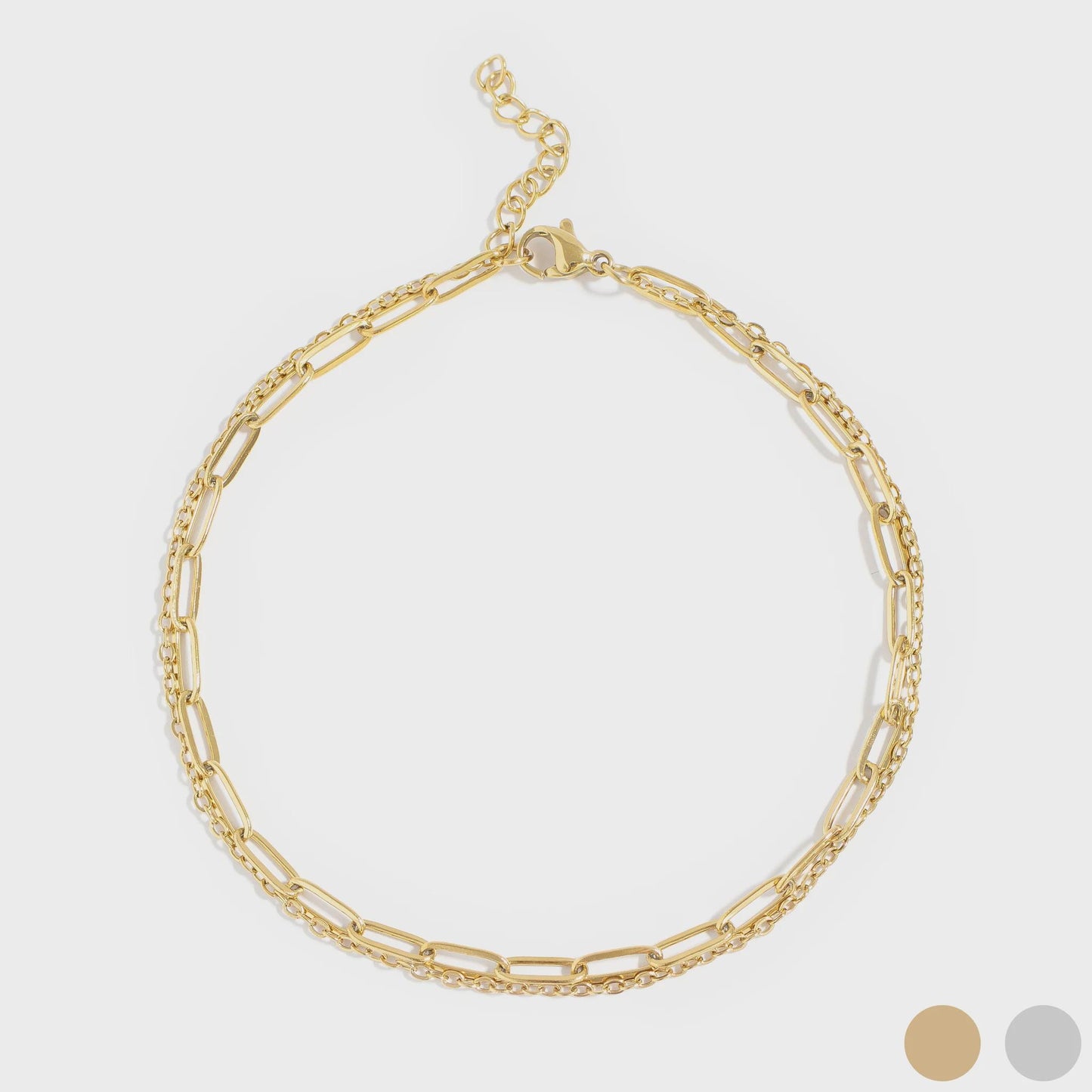 Double Row Gold Anklet