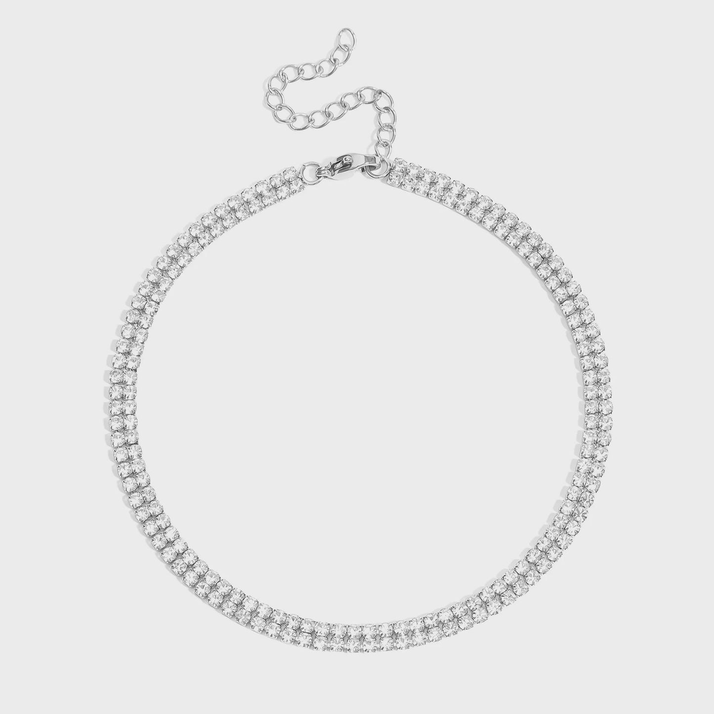Double Row Rhinestone Anklet