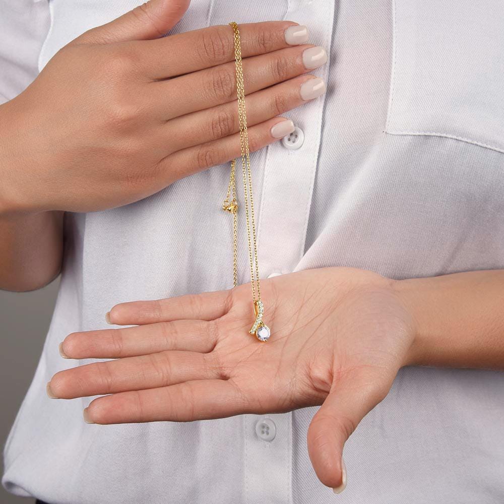 14K Gold Ribbon Necklace