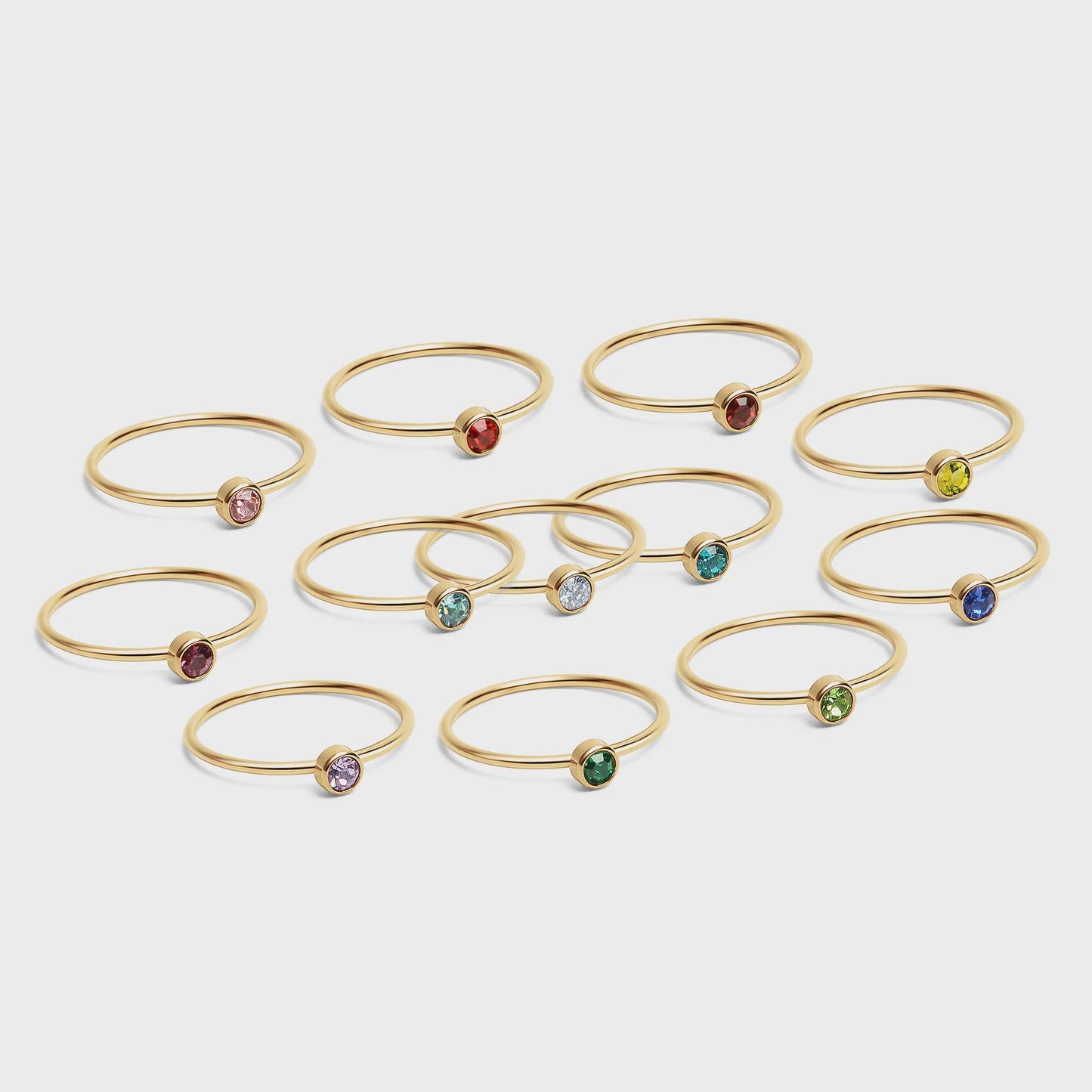 Gold Birthstone Stacking Ring