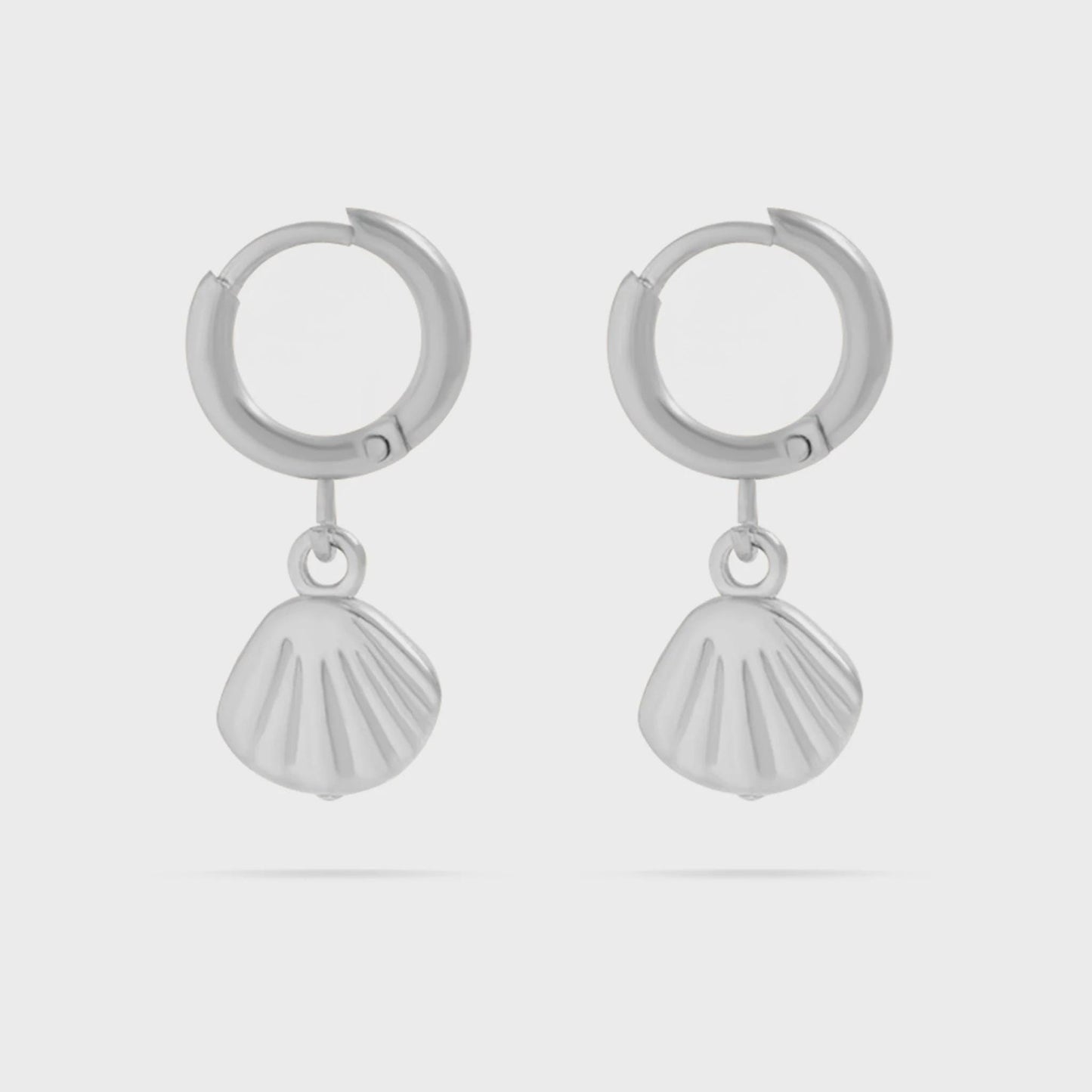 Shell Charm Huggie Earrings