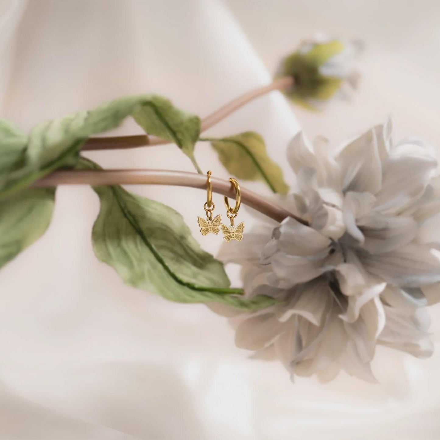 Butterfly Huggie Earrings