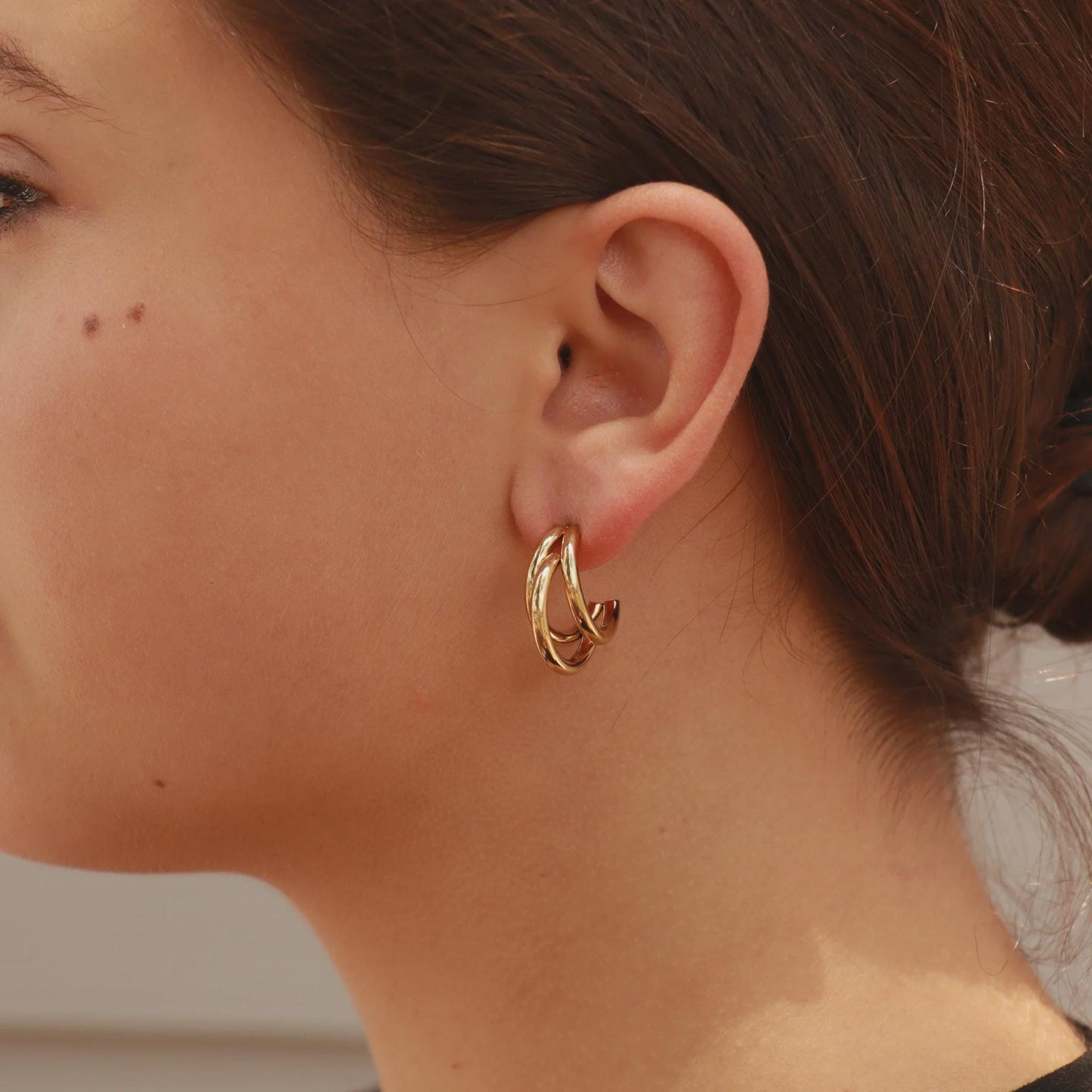 3 Statement Huggie Earrings