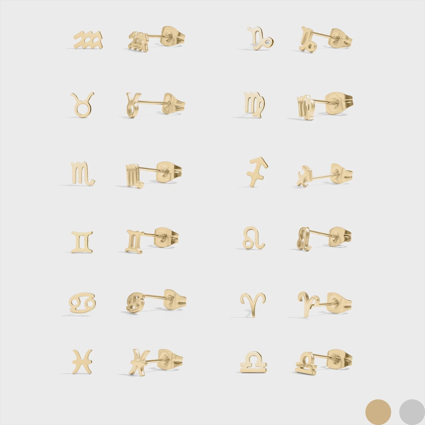 Zodiac Stud Earrings