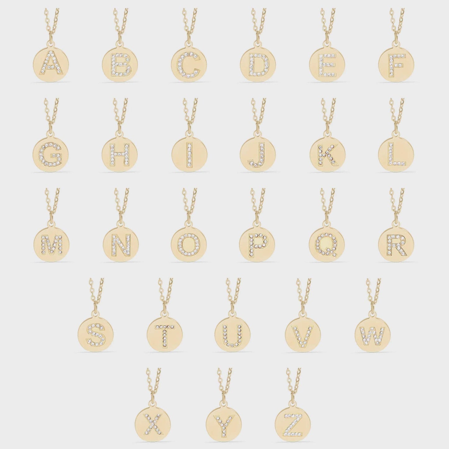 Gold Initial Pendant Necklace