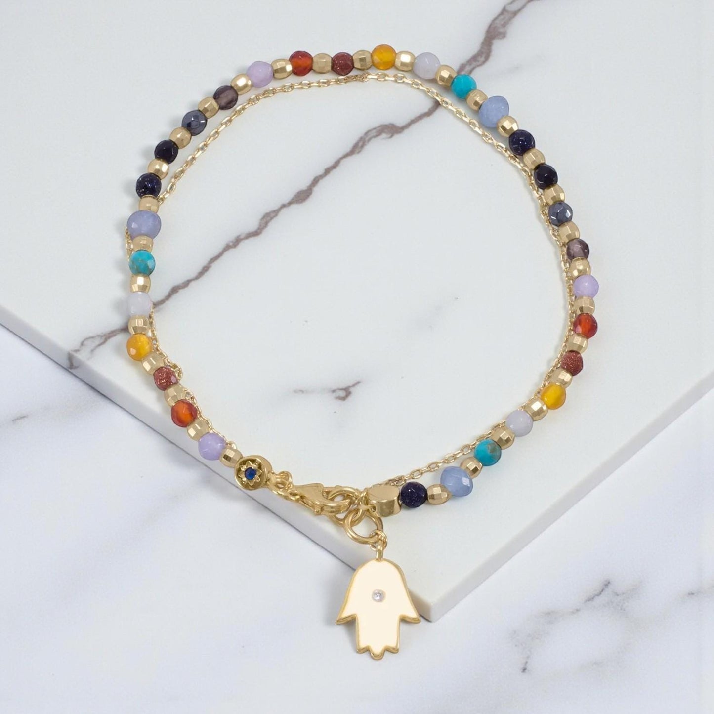Double Strand Chakra Bracelet