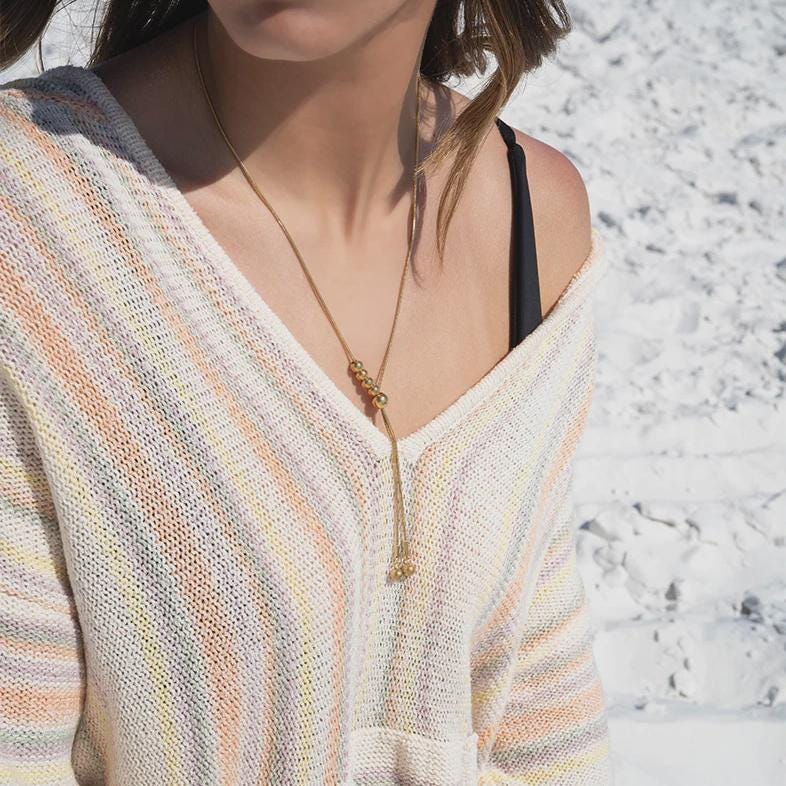 Adjustable Ball Charm Necklace