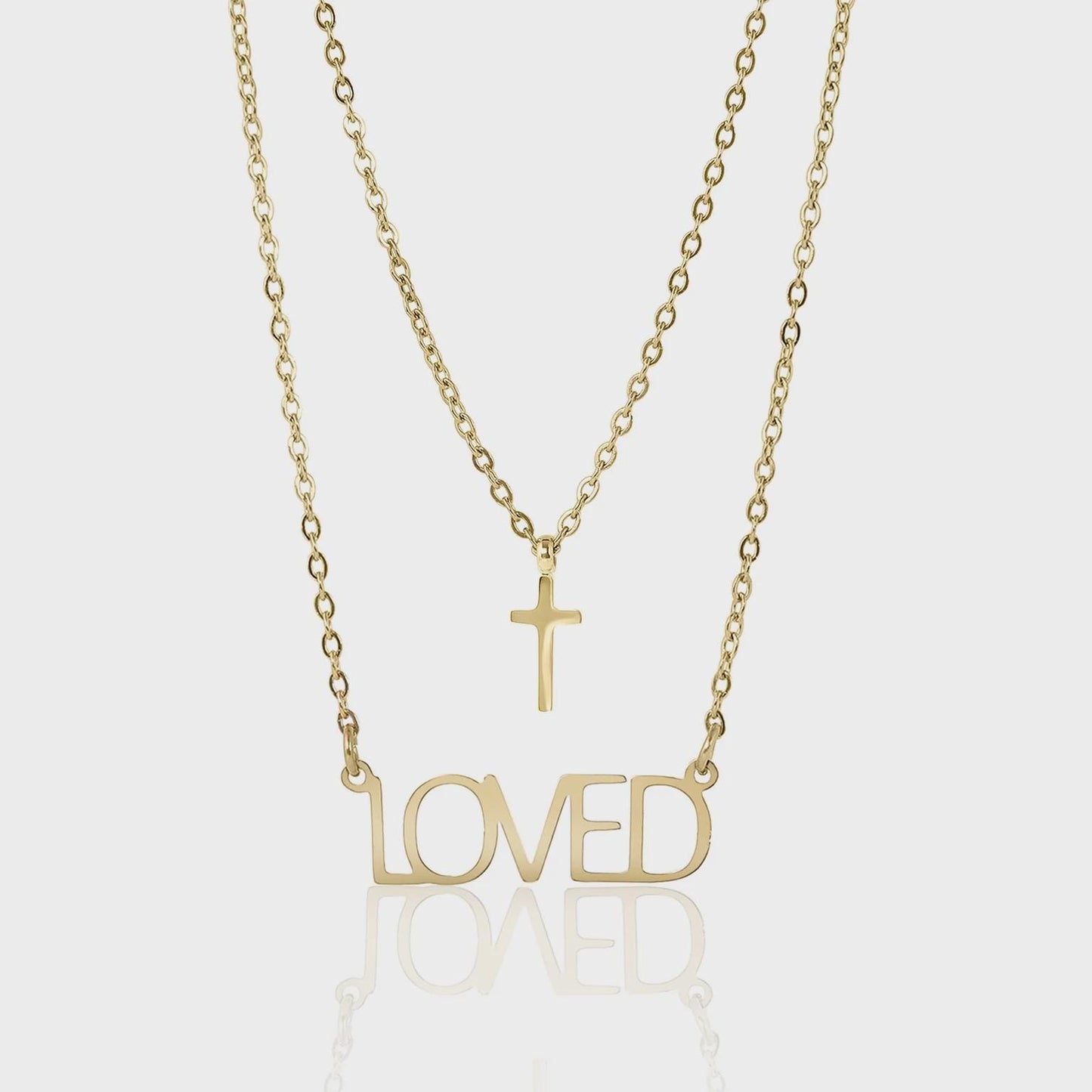 Loved Cross Layered Necklace