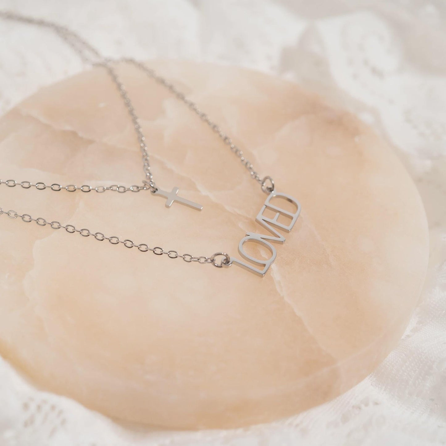 Loved Cross Layered Necklace
