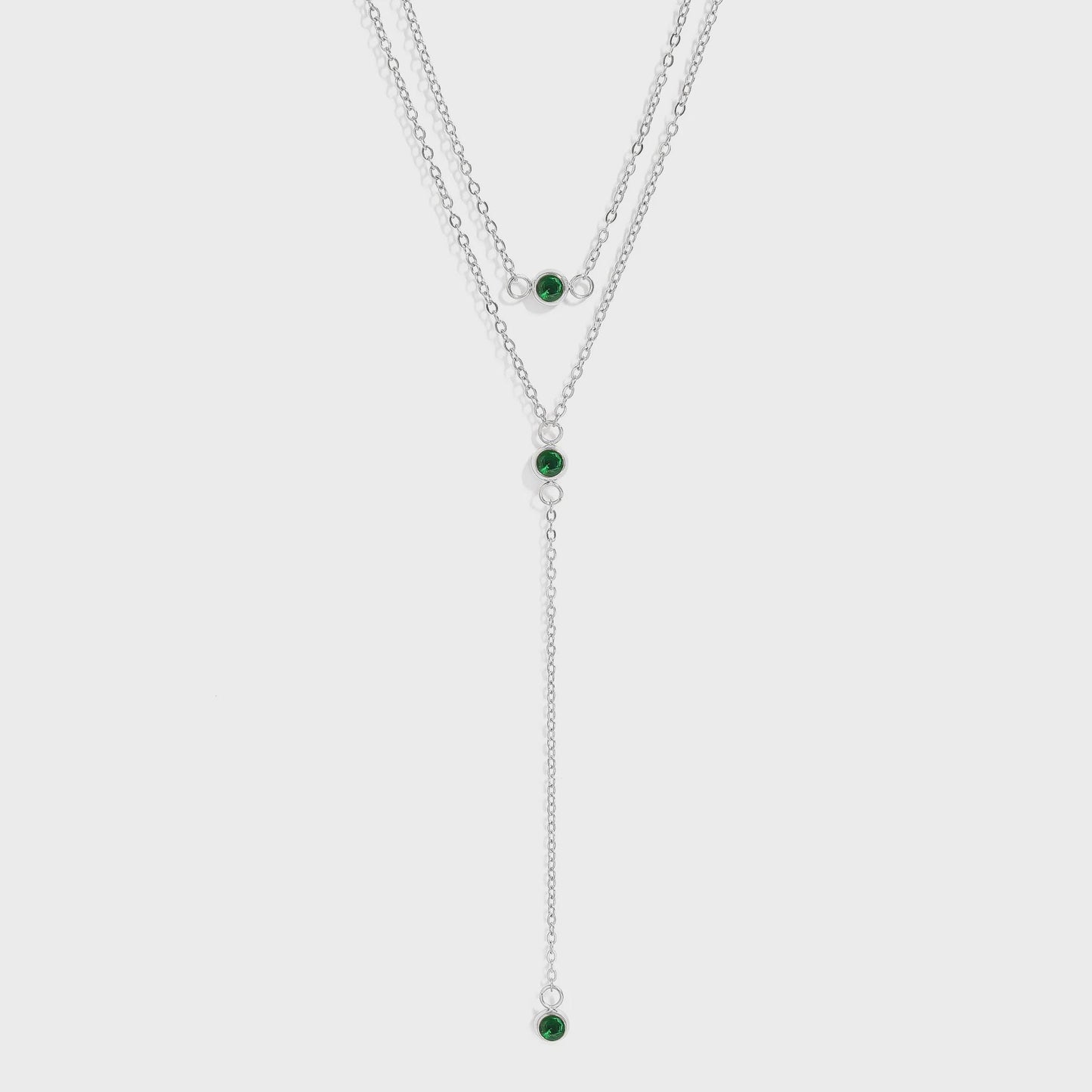 Emerald Lariat Necklace