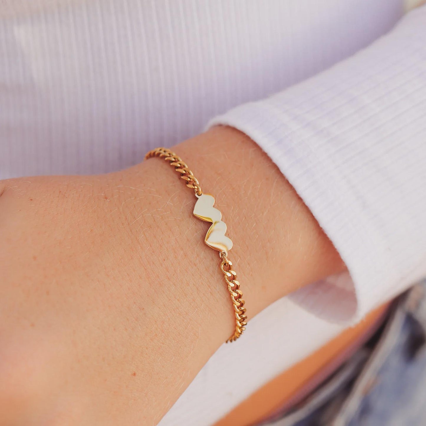 Double Heart Bracelet