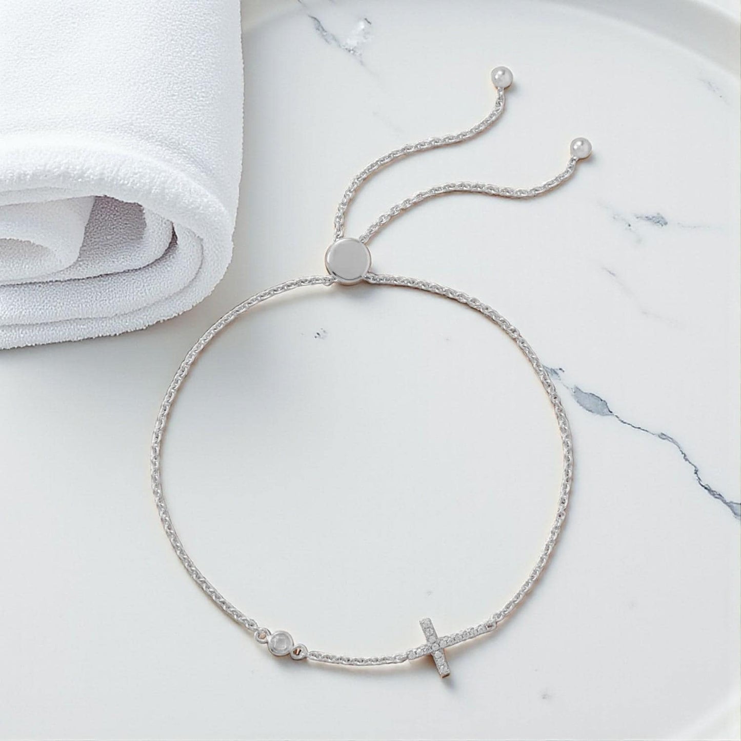 Adjustable Cross Bracelet