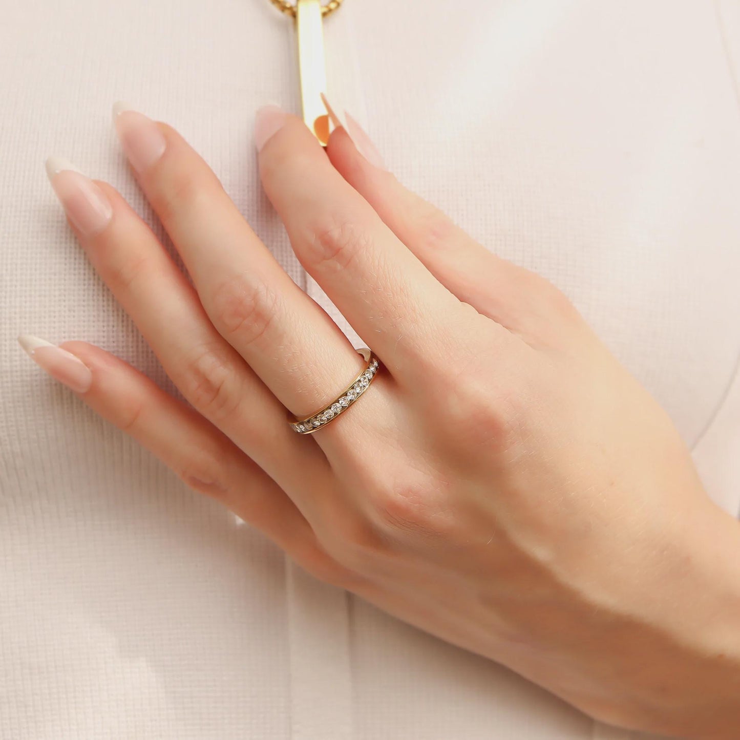 Gold Birthstone Eternity Ring