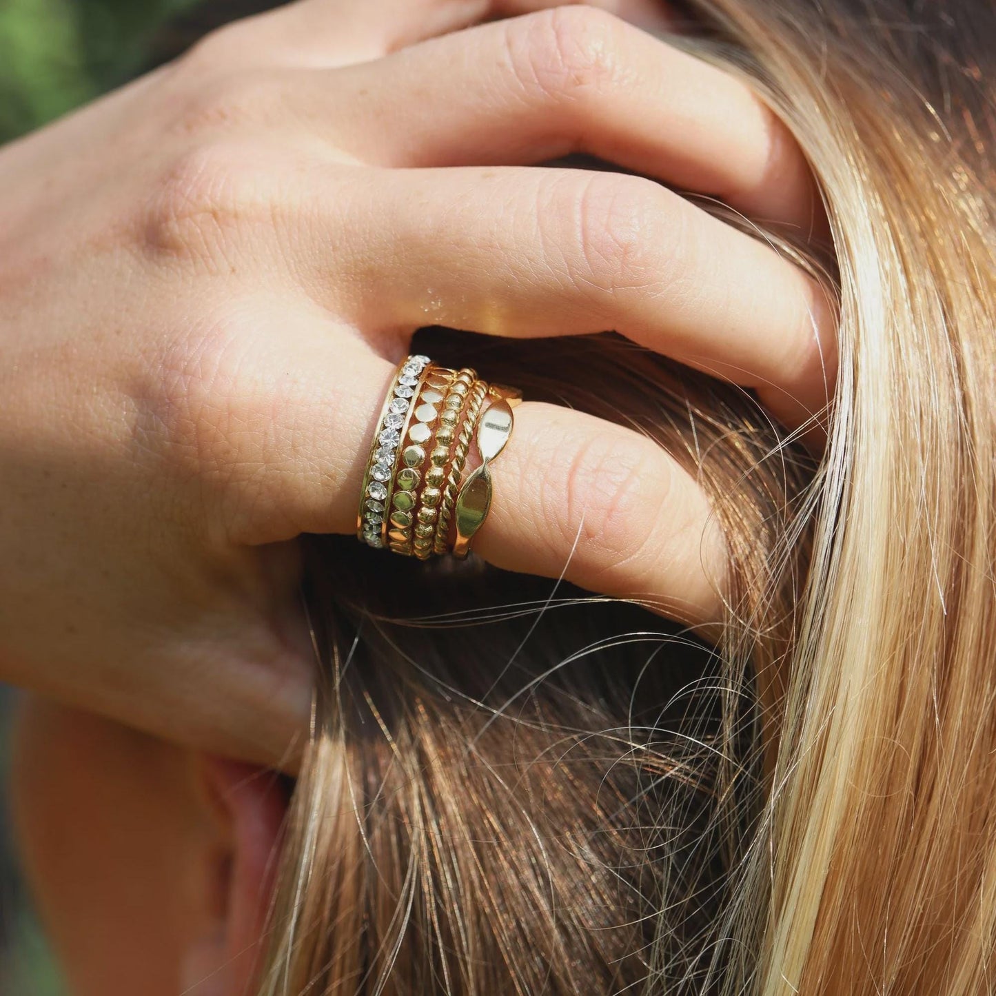 Gold Birthstone Eternity Ring
