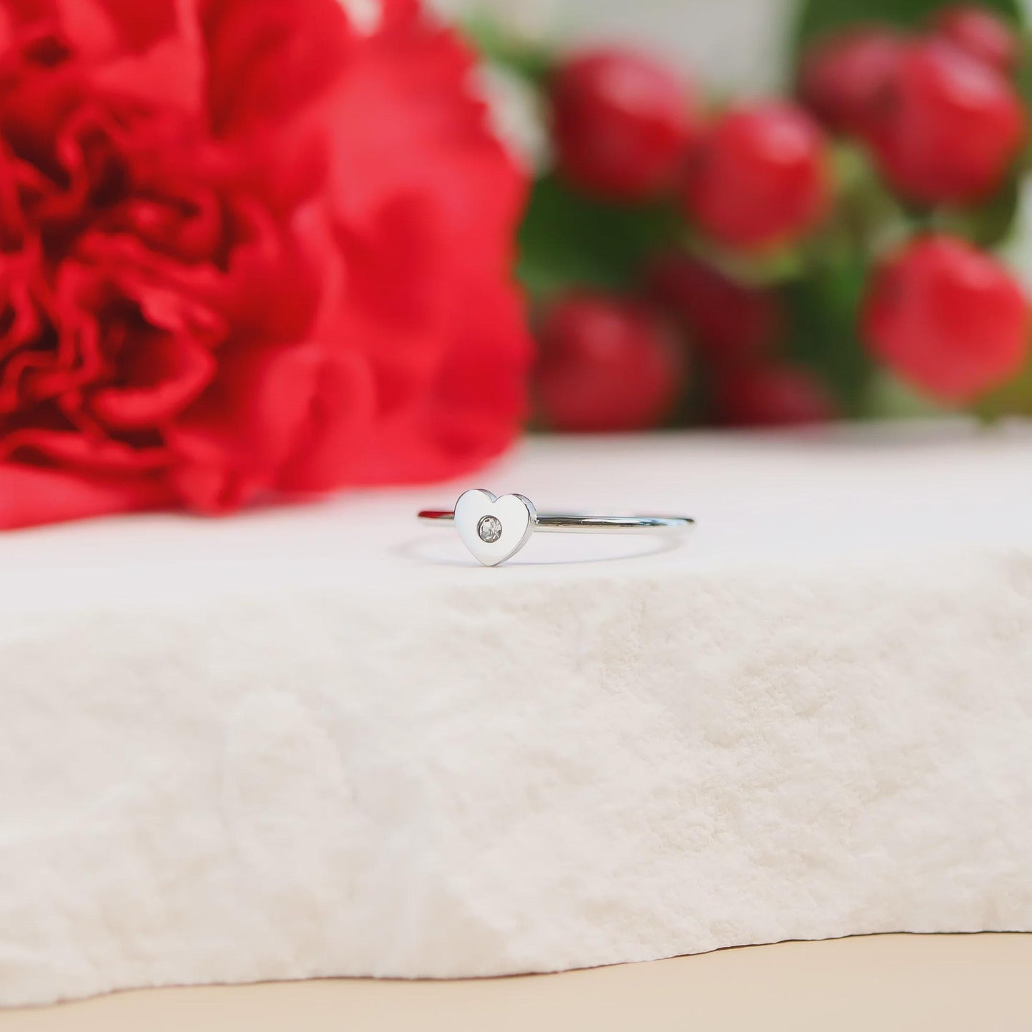 Stainless Steel Heart Ring