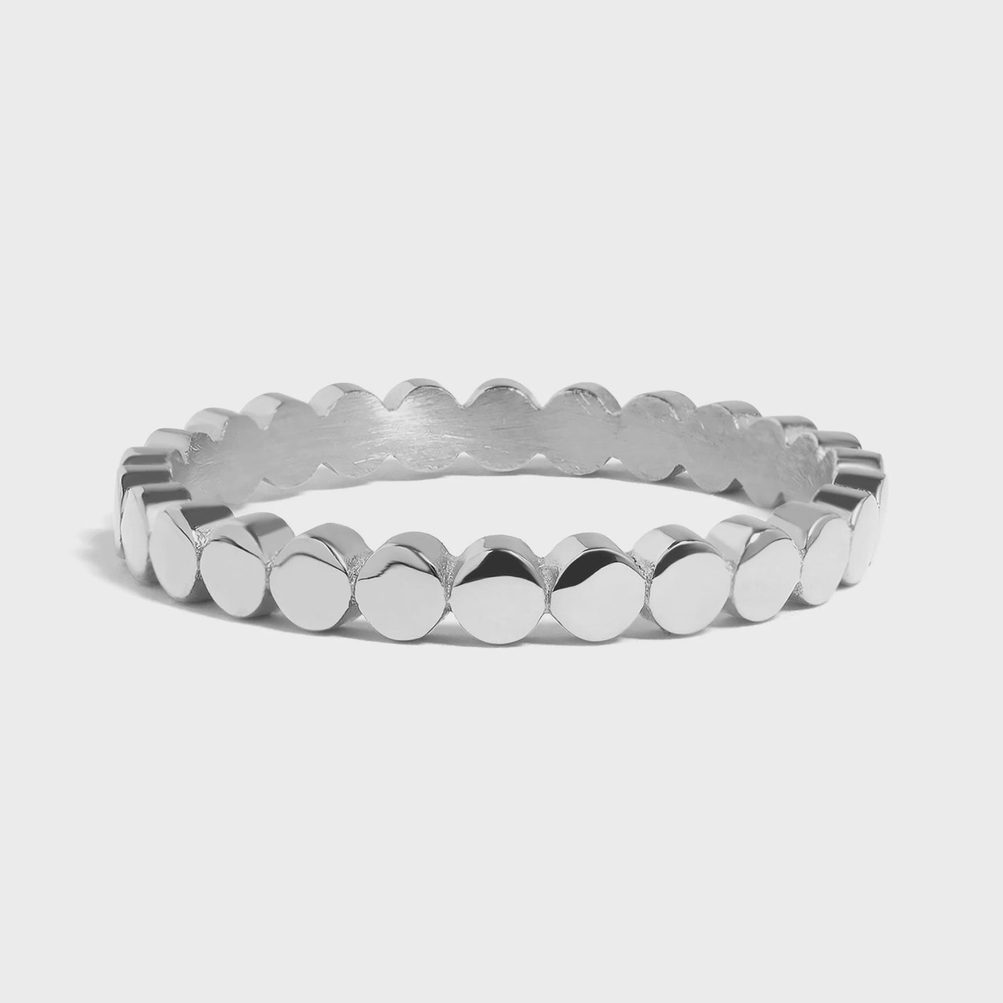 Minimalist Flat Circle Stacking Ring