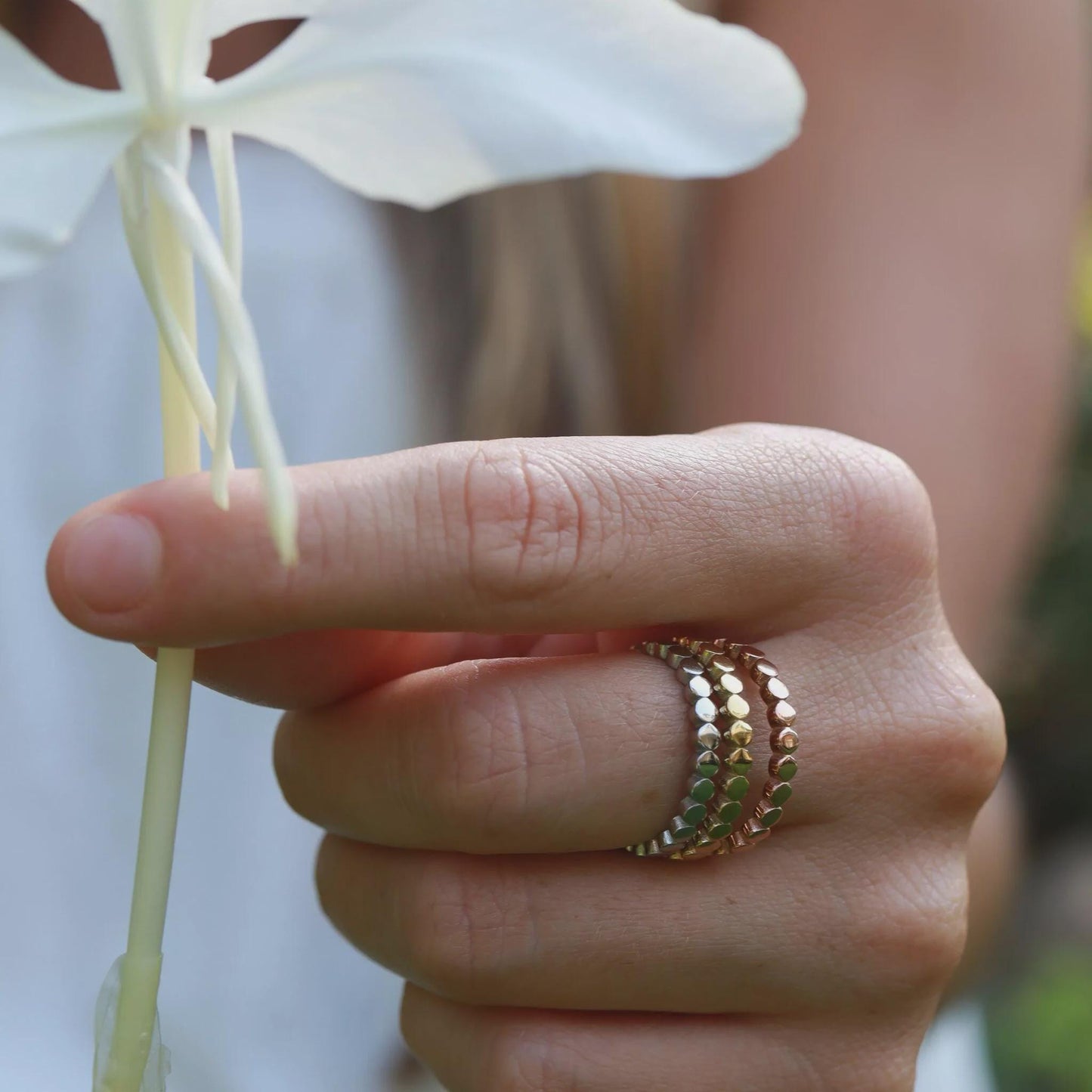 Minimalist Flat Circle Stacking Ring
