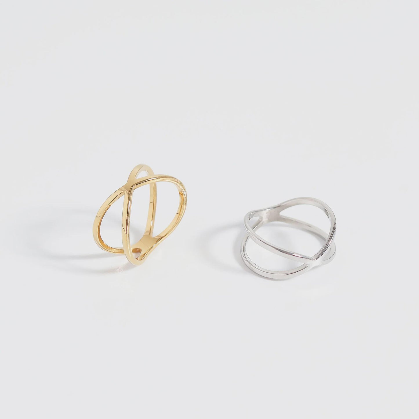 Atomic X Criss Cross Geometric Ring