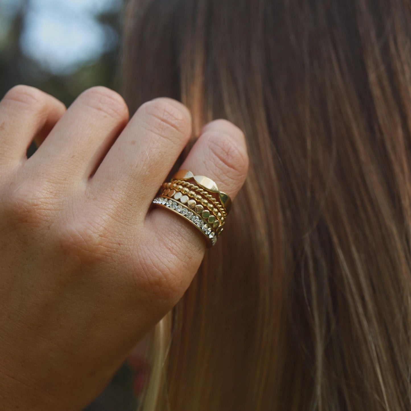 Gold Birthstone Eternity Ring