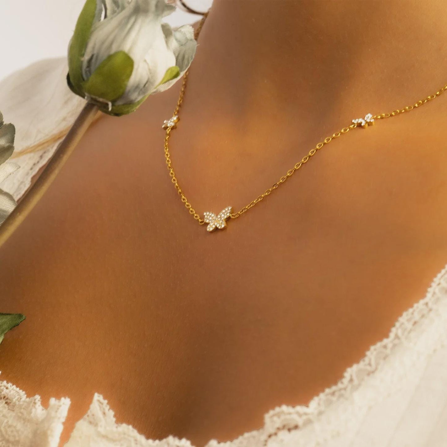 Butterfly Necklace 18K Gold