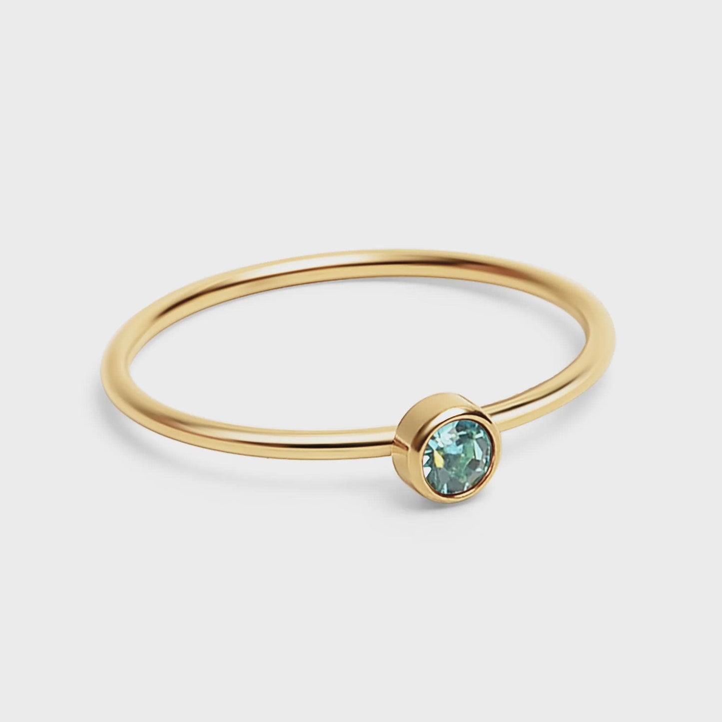 Gold Birthstone Stacking Ring