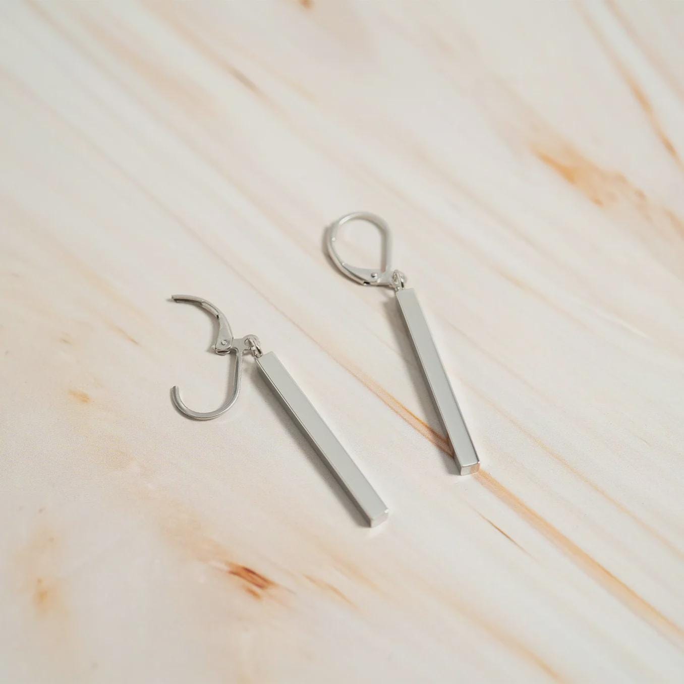 Vertical Drop Bar Earrings