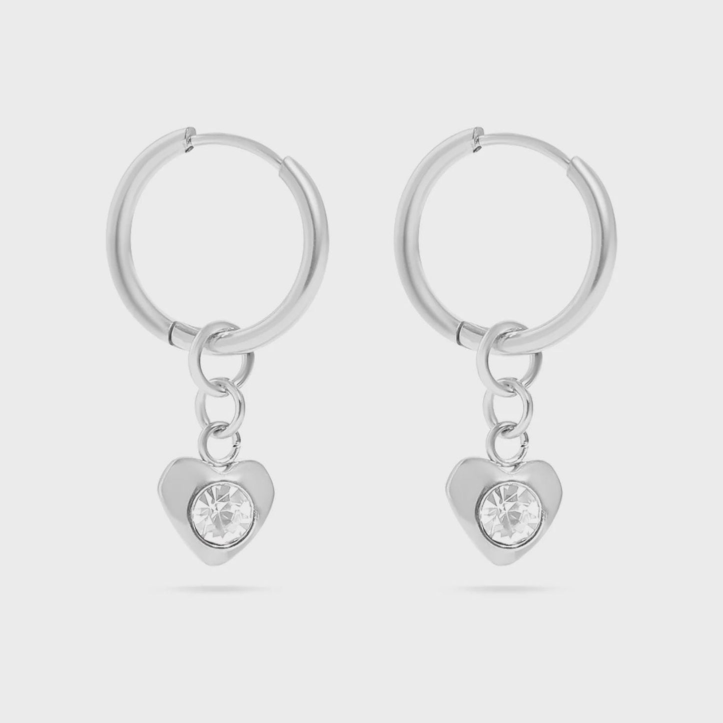 Heart Huggie Earrings