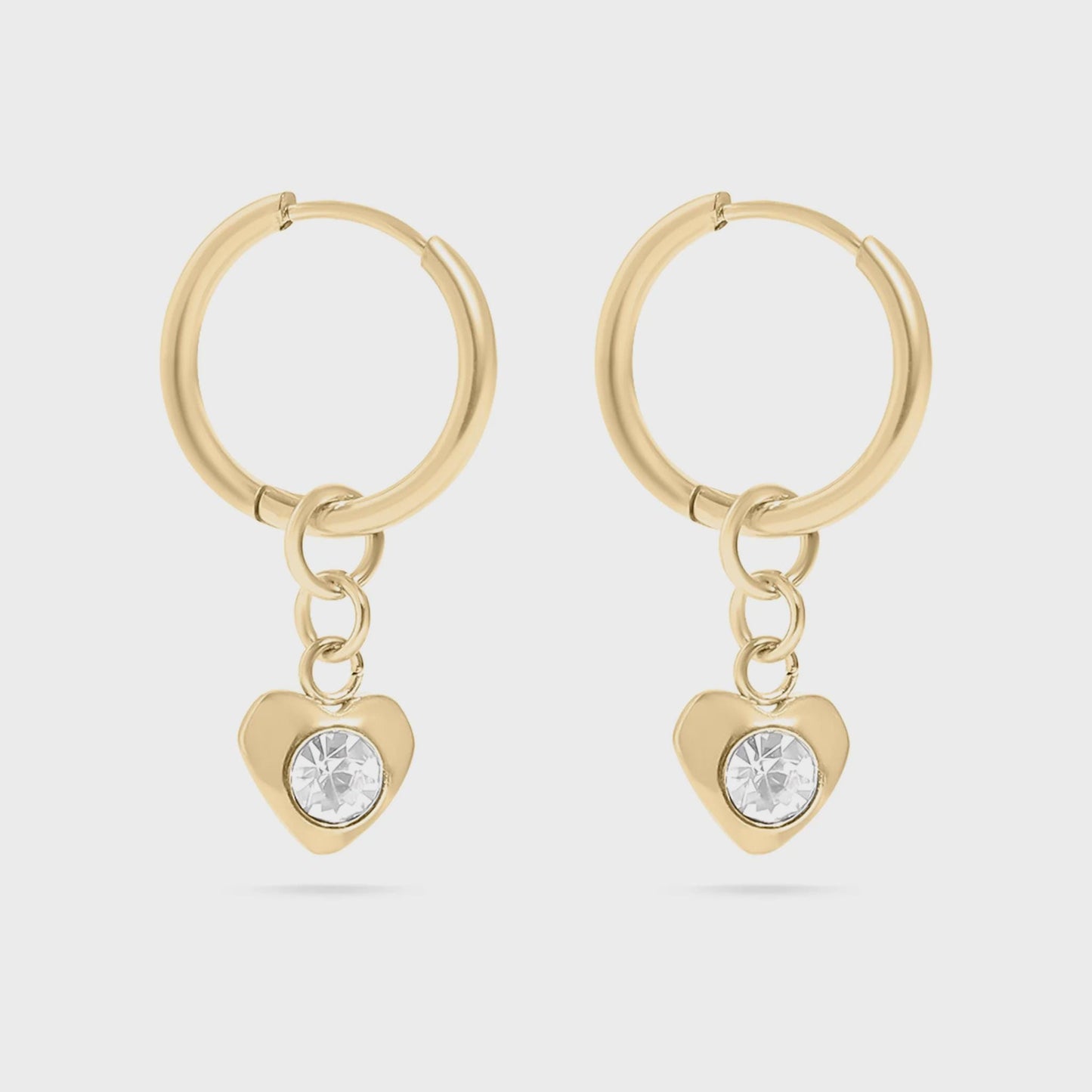 Heart Huggie Earrings