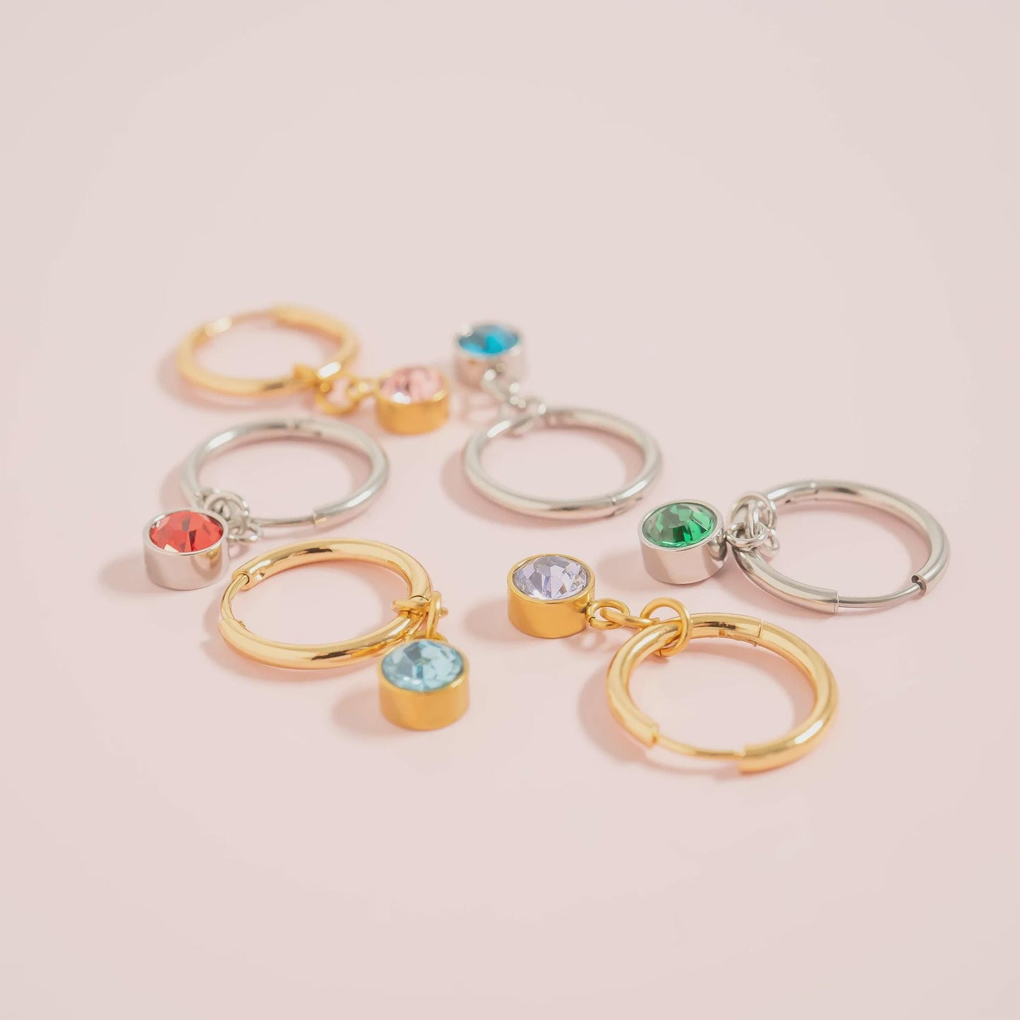 Birthstone Huggie Earrings