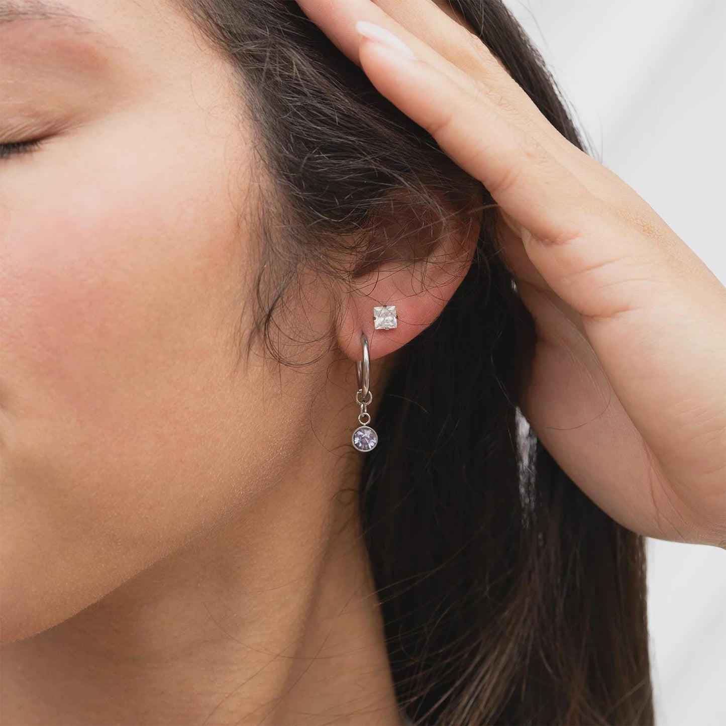 Birthstone Huggie Earrings