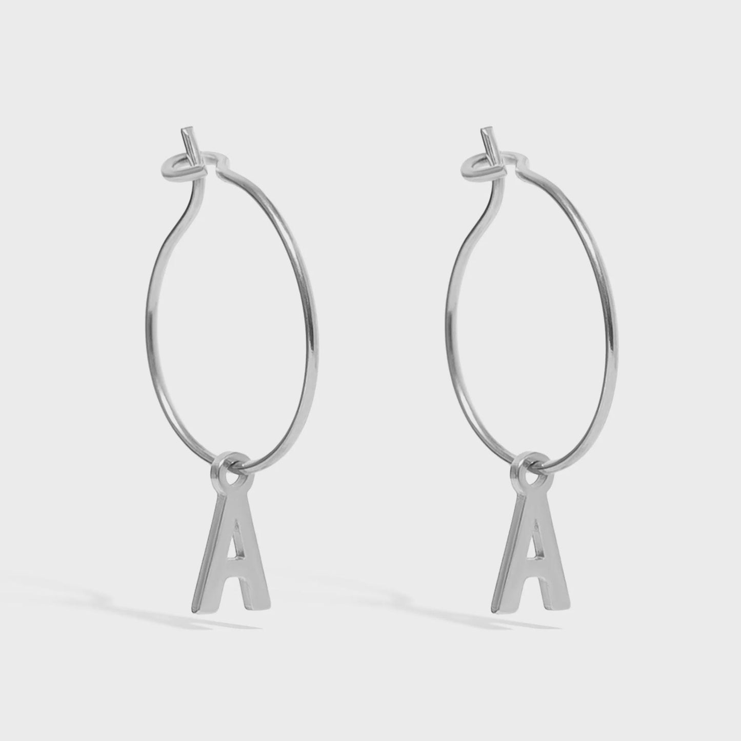 Mini Gold Initial Hoop Earrings