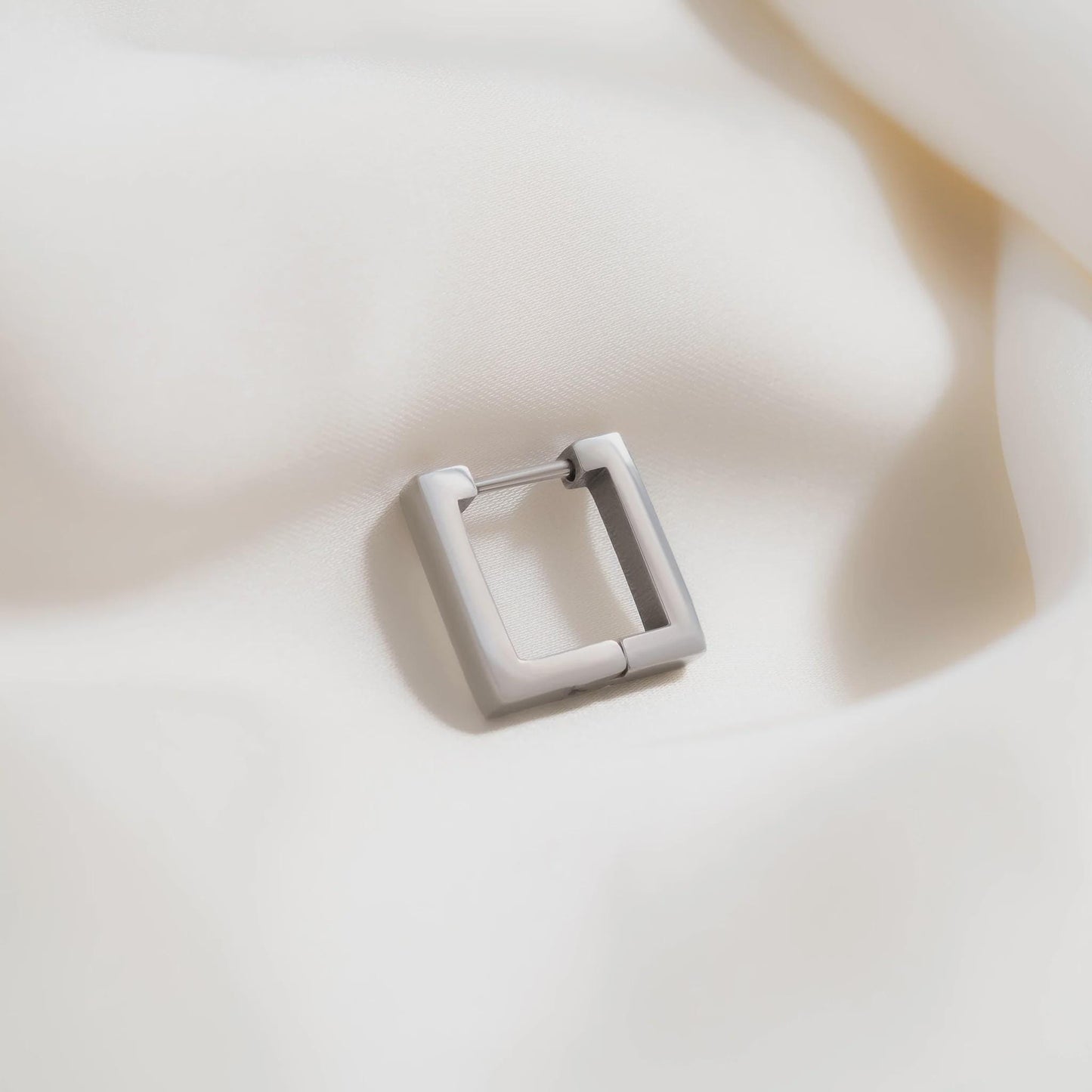 Square Huggie Hoop Earrings