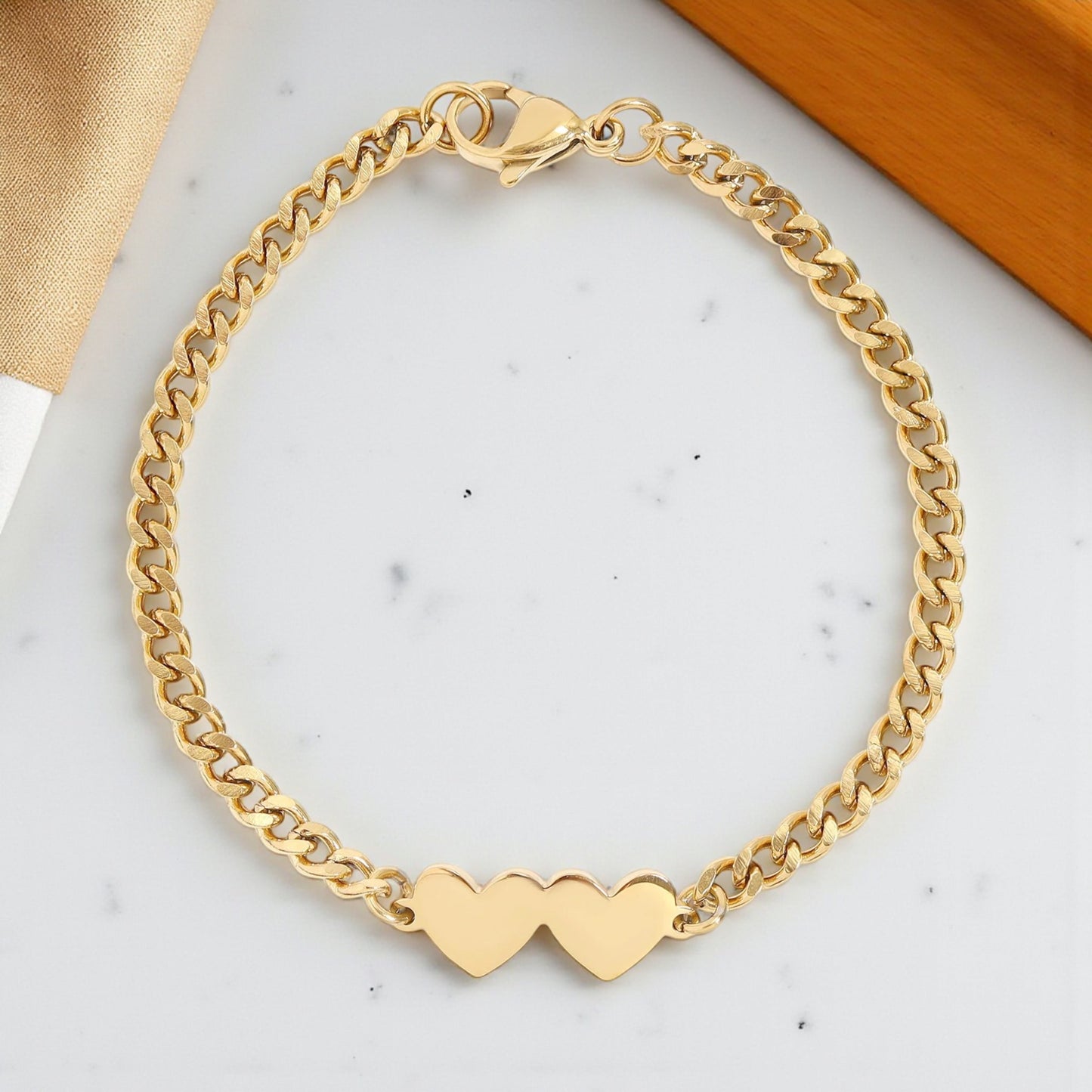 Double Heart Bracelet