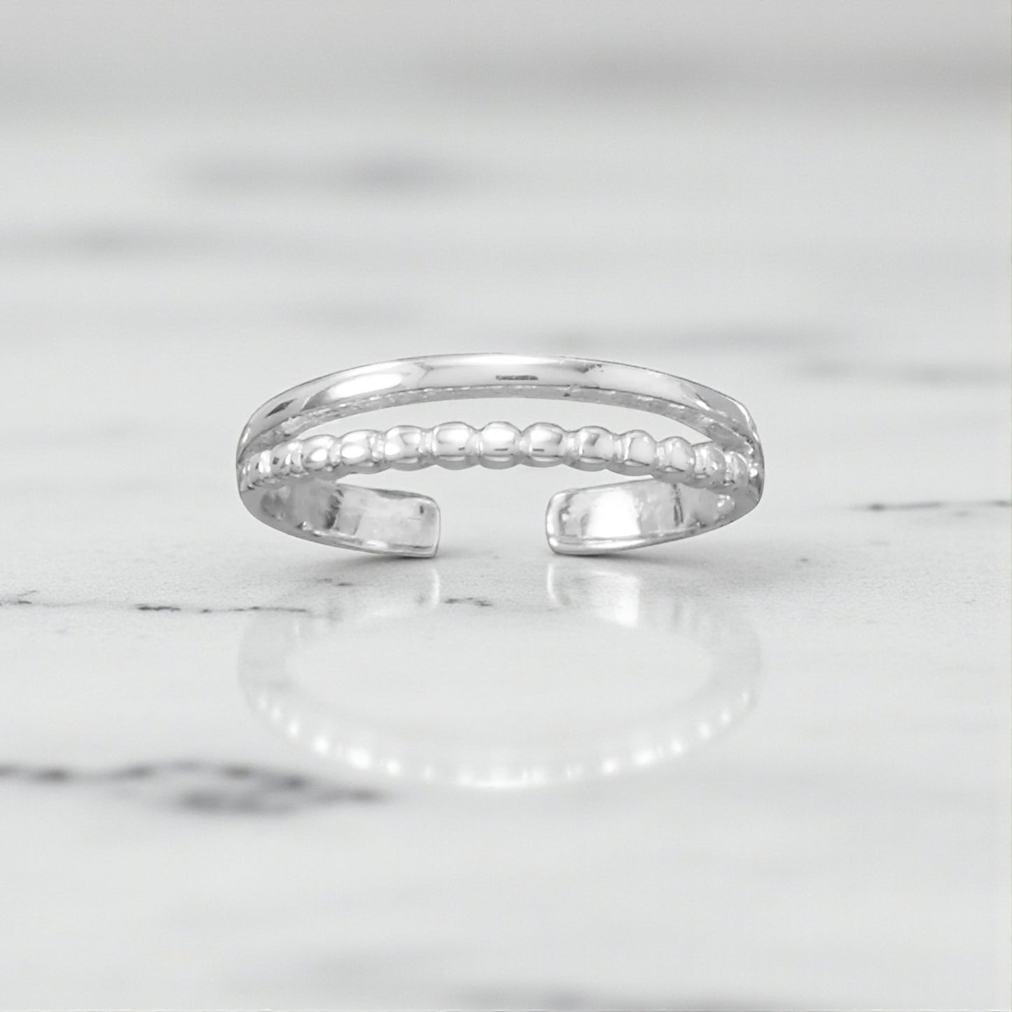 Bead and Band Toe Ring