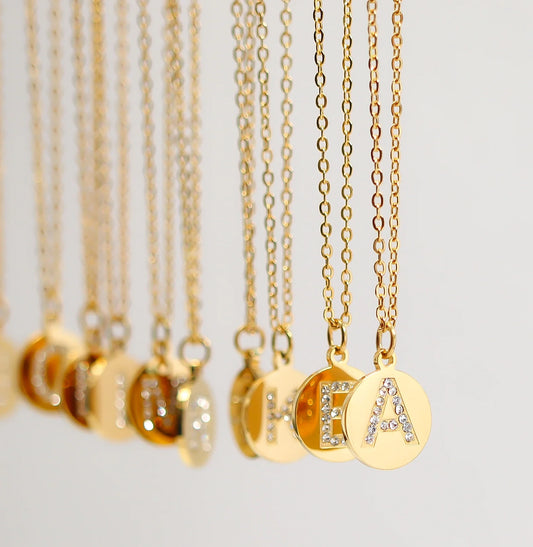 Gold Initial Pendant Necklace